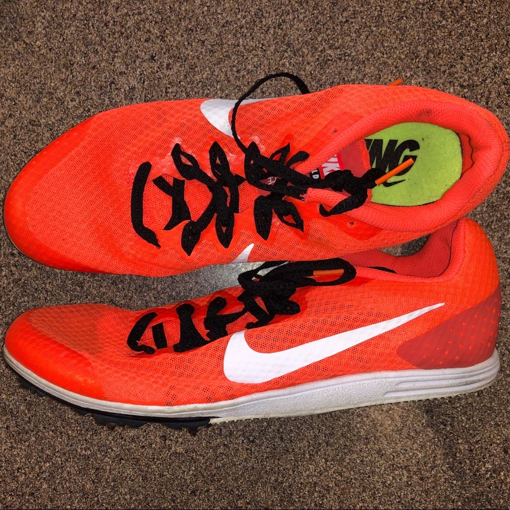 Orange Nike Spikes